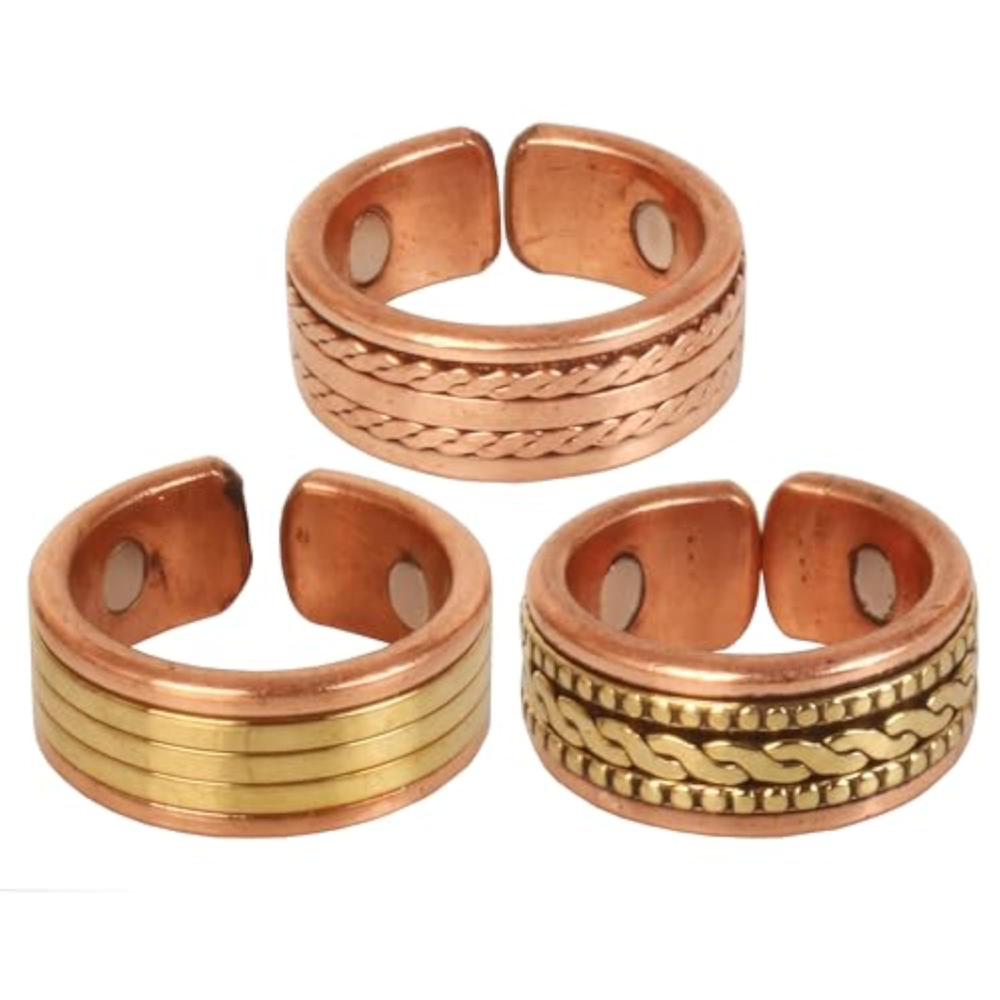 Handcrafted Pure Copper Magnetic Ring by Indian Artisans